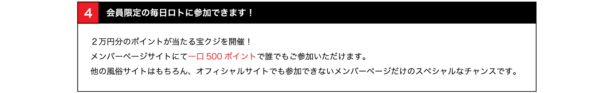 会員限定の毎日ロトに参加できます！